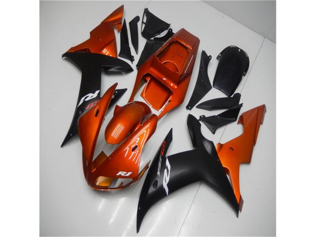 2002-2003 Orange Black Yamaha YZF R1 Bike Fairings 2002-2003 Orange Black Yamaha YZF R1 Bike Fairings