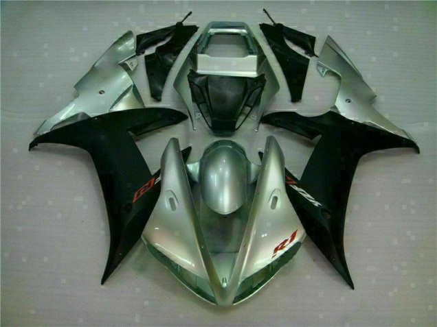2002-2003 Silver Black Yamaha YZF R1 Motorbike Fairing Kits 2002-2003 Silver Black Yamaha YZF R1 Motorbike Fairing Kits