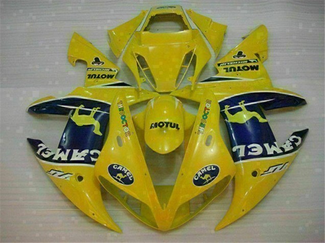 2002-2003 Yellow Yamaha YZF R1 Motorcycle Fairing Kit 2002-2003 Yellow Yamaha YZF R1 Motorcycle Fairing Kit