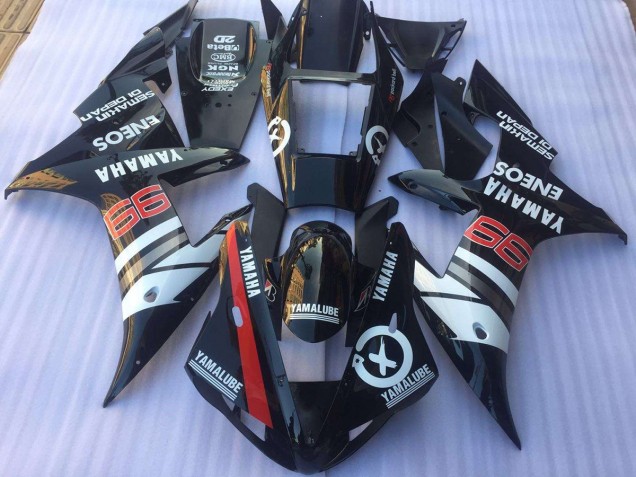2002-2003 Black White Yamaha YZF R1 Motorcycle Replacement Fairings 2002-2003 Black White Yamaha YZF R1 Motorcycle Replacement Fairings