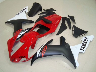 2002-2003 Matte Black Red Yamaha YZF R1 Motorbike Fairing