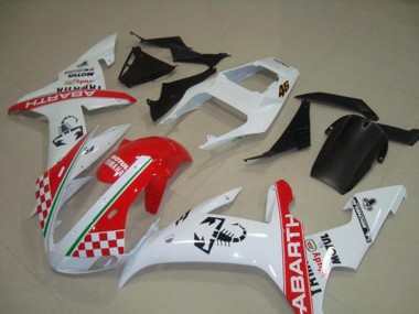2002-2003 Red White Flag Yamaha YZF R1 Bike Fairings
