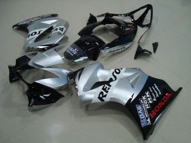 ABS 2002-2012 Silver Repsol Honda VFR800 Motorcycle Fairing Kits & Plastic Bodywork MF2764