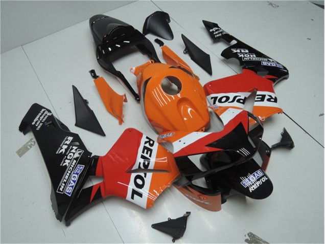 2003-2004 Orange Red Black Repsol Honda CBR600RR Motor Bike Fairings 2003-2004 Orange Red Black Repsol Honda CBR600RR Motor Bike Fairings