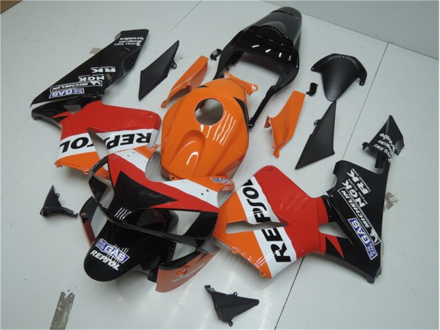 2003-2004 Orange Red Black Repsol Honda CBR600RR Motor Bike Fairings 2003-2004 Orange Red Black Repsol Honda CBR600RR Motor Bike Fairings