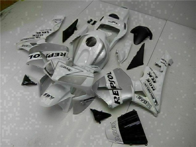 2003-2004 White Repsol CBR600RR Bike Fairing Kit 2003-2004 White Repsol CBR600RR Bike Fairing Kit