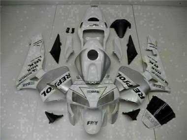2003-2004 White Repsol CBR600RR Bike Fairing Kit