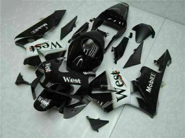 2003-2004 Black West Honda CBR600RR Motorcycle Fairings Kit
