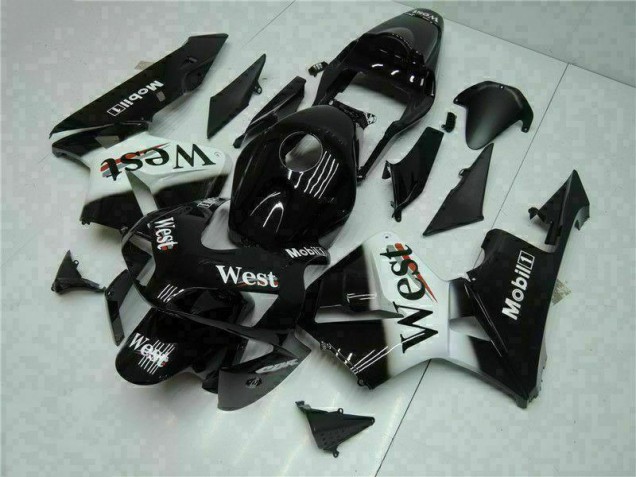 2003-2004 Black West Honda CBR600RR Motorcycle Fairings Kit 2003-2004 Black West Honda CBR600RR Motorcycle Fairings Kit