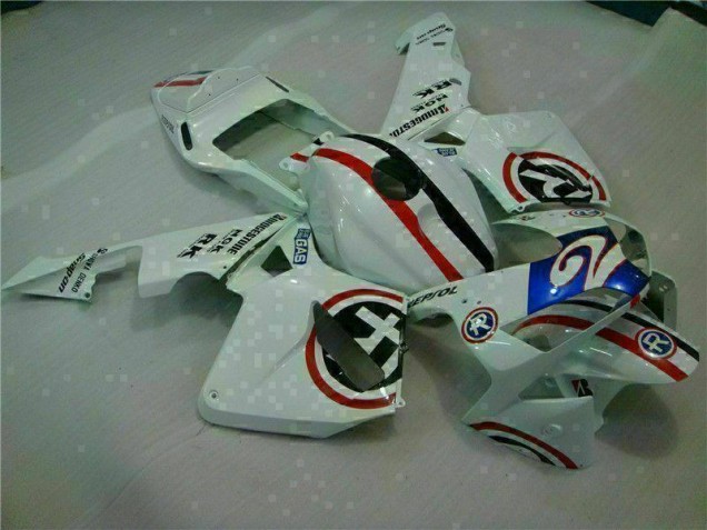 2003-2004 White Blue R 2 Honda CBR600RR Motorcycle Fairings 2003-2004 White Blue R 2 Honda CBR600RR Motorcycle Fairings