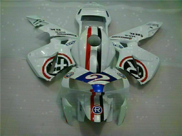 2003-2004 White Blue R 2 Honda CBR600RR Motorcycle Fairings 2003-2004 White Blue R 2 Honda CBR600RR Motorcycle Fairings