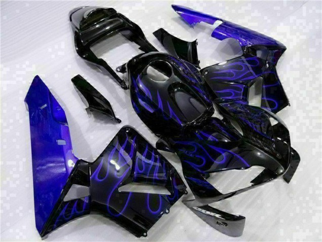 2003-2004 Black with Blue Flame Honda CBR600RR Motorcycle Fairing Kits 2003-2004 Black with Blue Flame Honda CBR600RR Motorcycle Fairing Kits