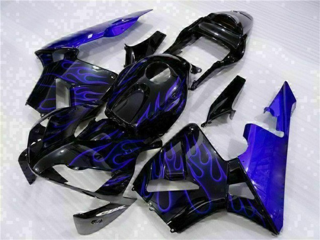2003-2004 Black with Blue Flame Honda CBR600RR Motorcycle Fairing Kits 2003-2004 Black with Blue Flame Honda CBR600RR Motorcycle Fairing Kits