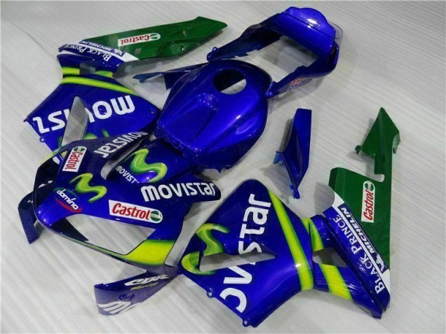 2003-2004 Blue Green Movistar Castrol Honda CBR600RR Motorbike Fairing 2003-2004 Blue Green Movistar Castrol Honda CBR600RR Motorbike Fairing