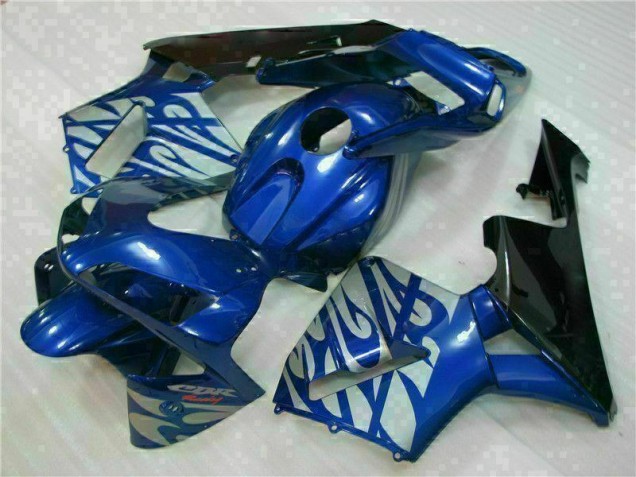2003-2004 Blue with Silver Flame Honda CBR600RR Motorbike Fairing 2003-2004 Blue with Silver Flame Honda CBR600RR Motorbike Fairing