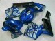 2003-2004 Blue with Silver Flame Honda CBR600RR Motorbike Fairing 2003-2004 Blue with Silver Flame Honda CBR600RR Motorbike Fairing