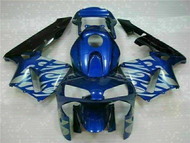 2003-2004 Blue with Silver Flame Honda CBR600RR Motorbike Fairing 2003-2004 Blue with Silver Flame Honda CBR600RR Motorbike Fairing