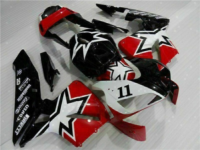 2003-2004 Black White 11 Honda CBR600RR Moto Fairings 2003-2004 Black White 11 Honda CBR600RR Moto Fairings