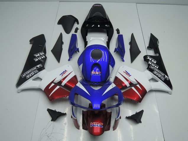 2003-2004 Dark Red Blue Honda CBR600RR Motorcycle Bodywork 2003-2004 Dark Red Blue Honda CBR600RR Motorcycle Bodywork
