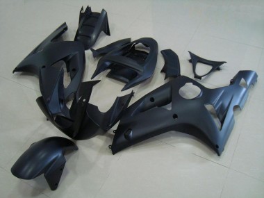 2003-2004 Matte Black Kawasaki ZX6R Motorcycle Fairing Kits