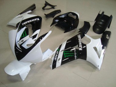 Abs 2003-2004 White Monster Kawasaki ZX6R Bike Fairings