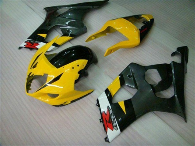 2003-2004 Yellow Black Suzuki GSXR 1000 Motorcycle Fairings Kit