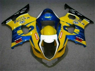 2003-2004 Yellow Blue Suzuki GSXR 1000 Bike Fairings