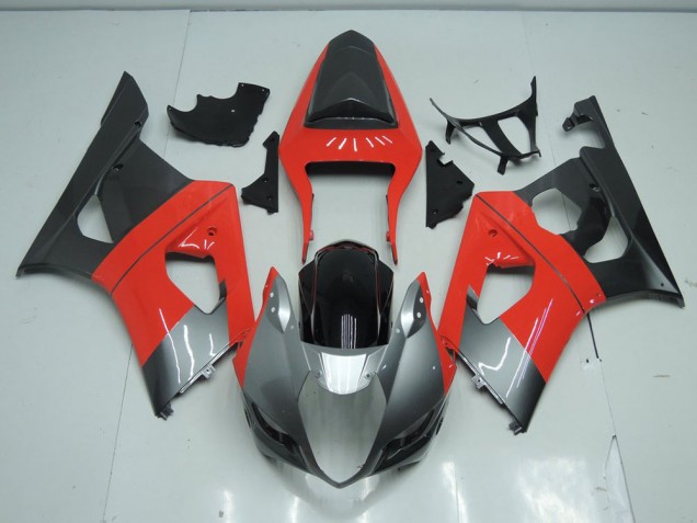 Abs 2003-2004 Red and Grey Suzuki GSXR 1000 Motorbike Fairing