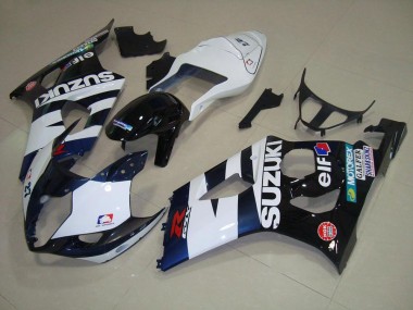 Abs 2003-2004 White Black Elf Suzuki GSXR 1000 Motorcycle Fairing Kit