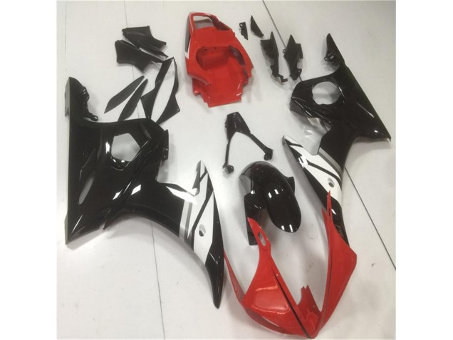 2003-2005 Red Black White Yamaha YZF R6 Motorbike Fairings 2003-2005 Red Black White Yamaha YZF R6 Motorbike Fairings