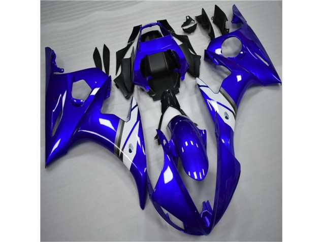 2003-2005 Blue White Yamaha YZF R6 Bike Fairings 2003-2005 Blue White Yamaha YZF R6 Bike Fairings