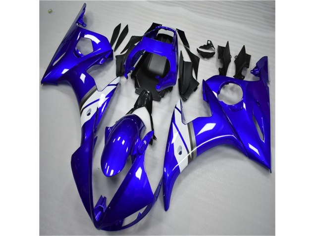 2003-2005 Blue White Yamaha YZF R6 Bike Fairings 2003-2005 Blue White Yamaha YZF R6 Bike Fairings