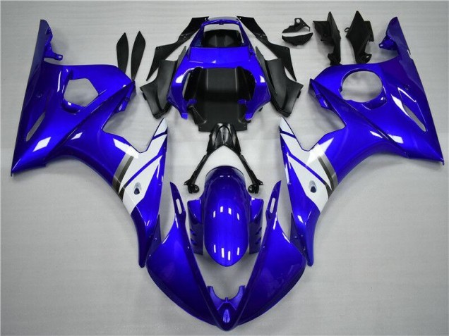 2003-2005 Blue White Yamaha YZF R6 Bike Fairings 2003-2005 Blue White Yamaha YZF R6 Bike Fairings