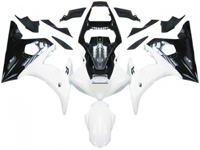 2003-2005 Black White Yamaha YZF R6 Motorcycle Fairing Kits 2003-2005 Black White Yamaha YZF R6 Motorcycle Fairing Kits