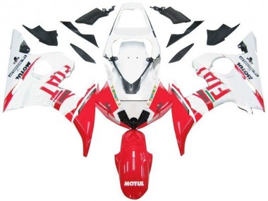 2003-2005 White Red Fiat Yamaha YZF R6 Motorbike Fairing