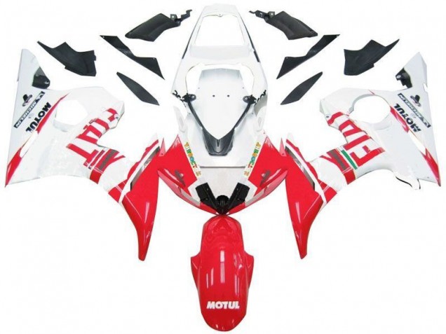 2003-2005 White Red Fiat Yamaha YZF R6 Motorbike Fairing 2003-2005 White Red Fiat Yamaha YZF R6 Motorbike Fairing