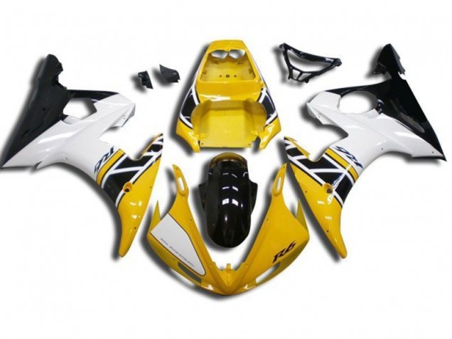 2003-2005 Yellow Yamaha YZF R6 Bike Fairings 2003-2005 Yellow Yamaha YZF R6 Bike Fairings
