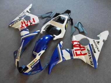 2003-2005 Blue White Fiat Yamaha YZF R6 Motor Bike Fairings