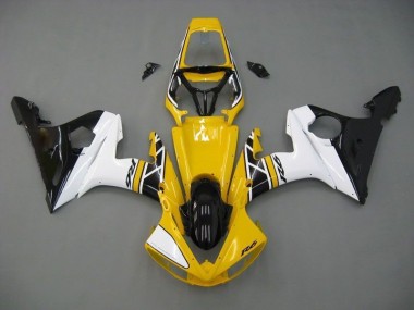 2003-2005 Yellow White Black Yamaha YZF R6 Moto Fairings