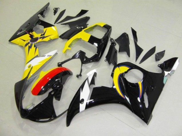 2003-2005 Moon Black Yellow Yamaha YZF R6 Motorcycle Fairings Kits 2003-2005 Moon Black Yellow Yamaha YZF R6 Motorcycle Fairings Kits