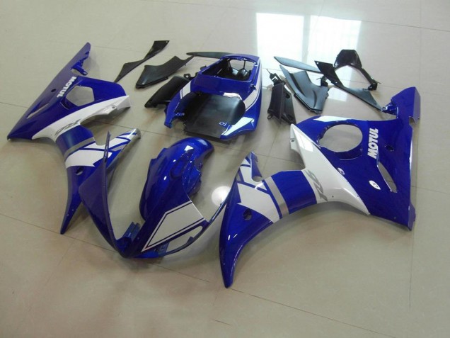 2003-2005 Blue White Yamaha YZF R6 Motorcycle Fairing Kit 2003-2005 Blue White Yamaha YZF R6 Motorcycle Fairing Kit