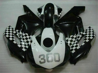 Abs 2004-2005 White Black Honda CBR1000RR Replacement Fairings