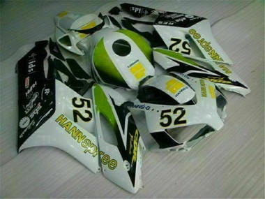 Abs 2004-2005 White Green Hannspree 52 Honda CBR1000RR Bike Fairing