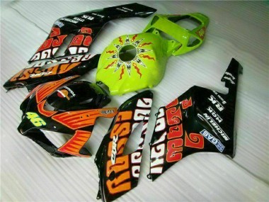 Abs 2004-2005 Orange Green Honda CBR1000RR Motor Fairings