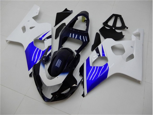 2004-2005 White Blue Suzuki GSXR 600/750 Replacement Motorcycle Fairings 2004-2005 White Blue Suzuki GSXR 600/750 Replacement Motorcycle Fairings