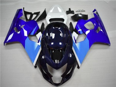 2004-2005 Blue White Suzuki GSXR 600/750 Bike Fairing Kit