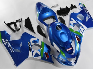 2004-2005 Blue White Suzuki GSXR 600/750 Motorcylce Fairings