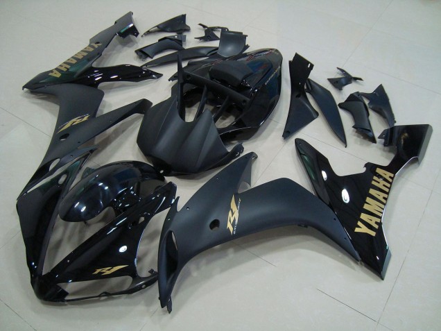 2004-2006 Black Matte Gold Yamaha YZF R1 Motorcycle Bodywork 2004-2006 Black Matte Gold Yamaha YZF R1 Motorcycle Bodywork