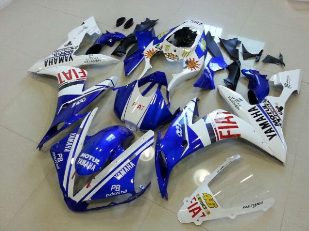 2004-2006 Blue White Red Yamaha YZF R1 Motorcycle Fairings Kits