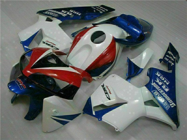 2005-2006 White Blue Honda CBR600RR Moto Fairings